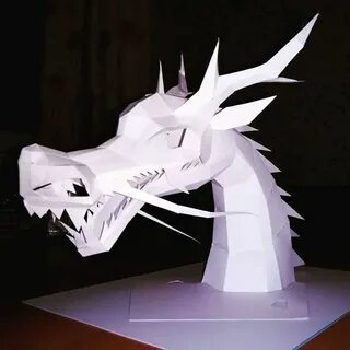 Объемный дракончик из бумаги