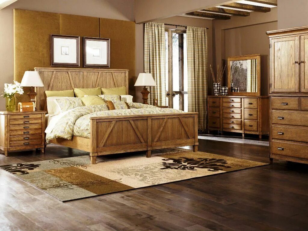Интерьер спальни с деревянной мебелью 17 Timeless Bedroom Designs With Wooden Furniture For Pleasant Stay Oak bedroom