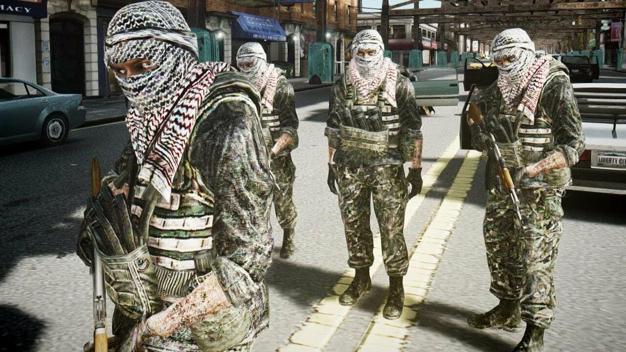 А где пятый террорист. Call of Duty террористы. Call of Duty Modern Warfare террористы. Одежда террористов. Костюм террориста.