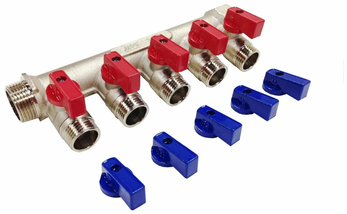 Коллекторы 1 1 4 выходы 1. Коллектор с отсекающими кранами 3/4" х 3 вых. Коллектор 1"x16x5 с шаровыми кранами 5 вых. N. 550.