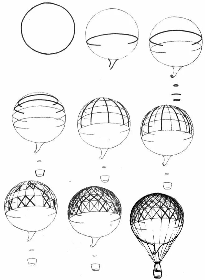 Воздушный шар пошагово. Рисование шара. Поэтапное рисование воздушного шара. Формы шар для рисования. Нарисовать шар рисунком