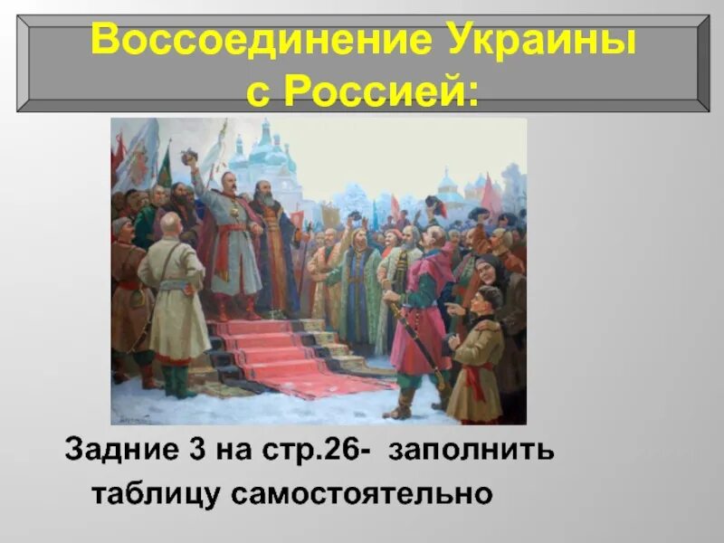 Воссоединение украины с россией история 7 класс. Воссоединение Украины с Россией в 17 веке таблица. Воссоединение Украины с Россией 1954. Нарисовать рисунок на тему воссоединение Украины с Россией. Воссоединение Украины с Россией рисунок 6 класс 2022 год.