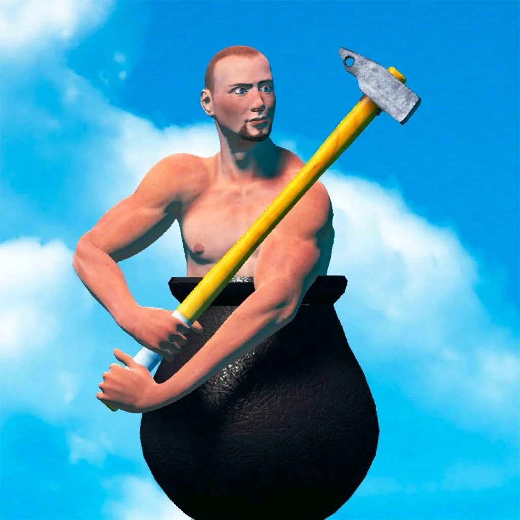 Getting over it with bennett foddy отзывы. Геттинг овер ит. getting over it with bennett foddy. bennett foddy игра. геттинг овер ит диоген.