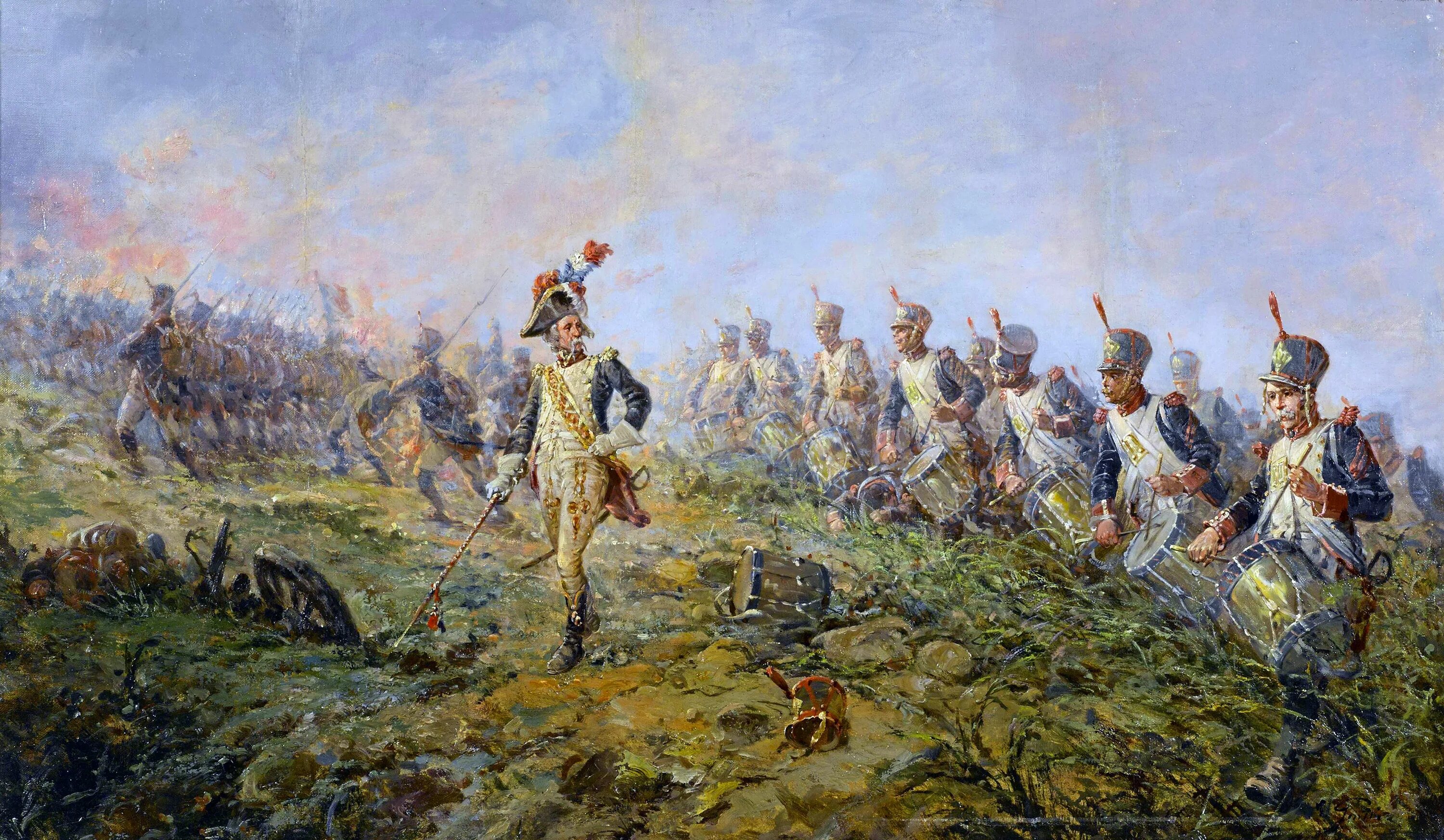 Французы бегут. Наполеон Бонапарт битва при Ватерлоо. Наполеон битва Ватерлоо художник. Батальная живопись наполеоновские войны. Батальная живопись 1812.