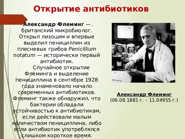 Кто первый открыл пенициллин