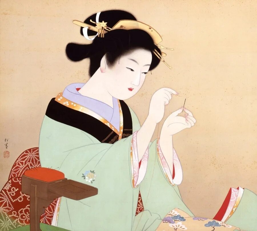 Японская живопись периода тайсё. Уэмура сёэн. Живопись Уэмура сёэн. Периоды тайсё и сёва.