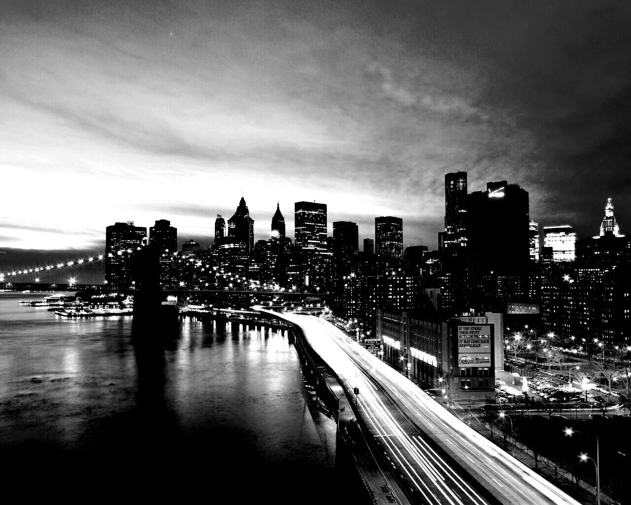 черно белые обои. черно белый город. мост готэм. картинки на рабочий стол черно белые. черный город на белом фоне.
