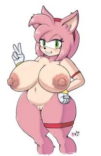 Rule34.dev - amy_rose anthro areola areolae ass bbw big_ass big_breasts bre...