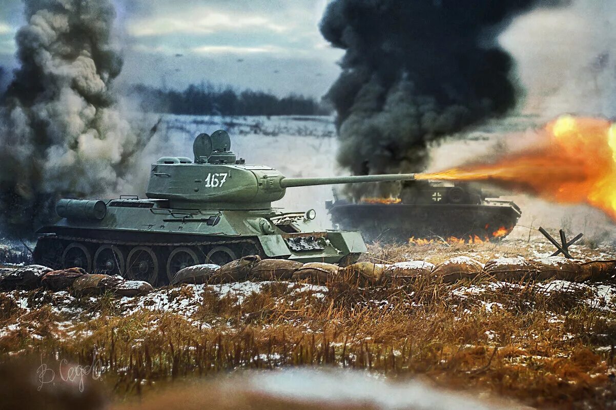 Т 34 сражение