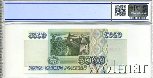 Рубль пал. 5000 1995 АА.