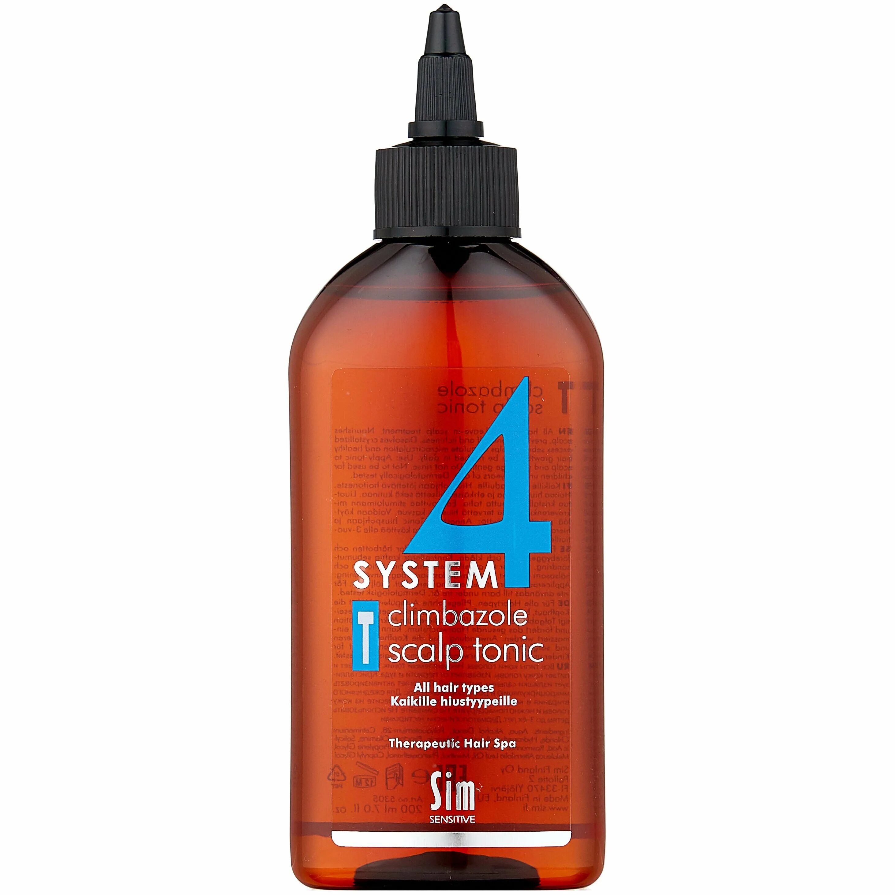 Тоник SIM sensitive т system4. SIM sensitive System 4 тоник терапевтический Climbazole Scalp Tonic "t", 200 мл. SIM sensitive System 4 тоник. System 4 тоник т, 200 мл. System от выпадения волос