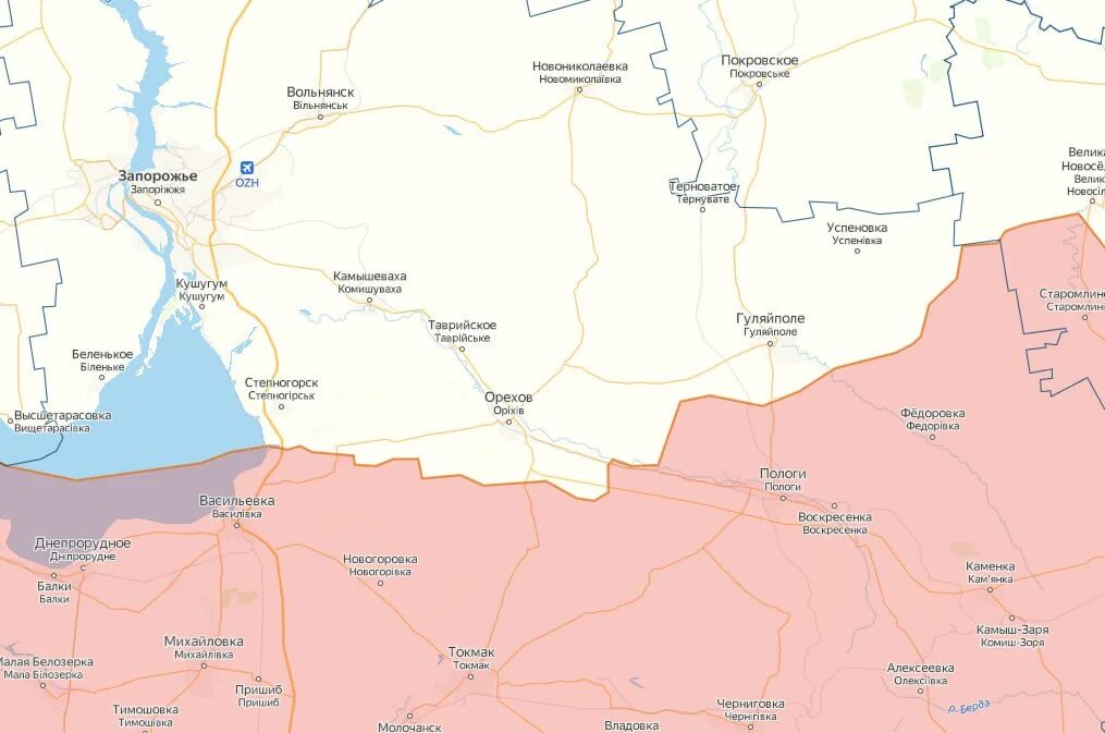 Операция в запорожской области. Ореховское направление на карте. Запорожская область фронт. Линия фронта в Запорожской области на карте. Ореховское направление Запорожской области на карте.