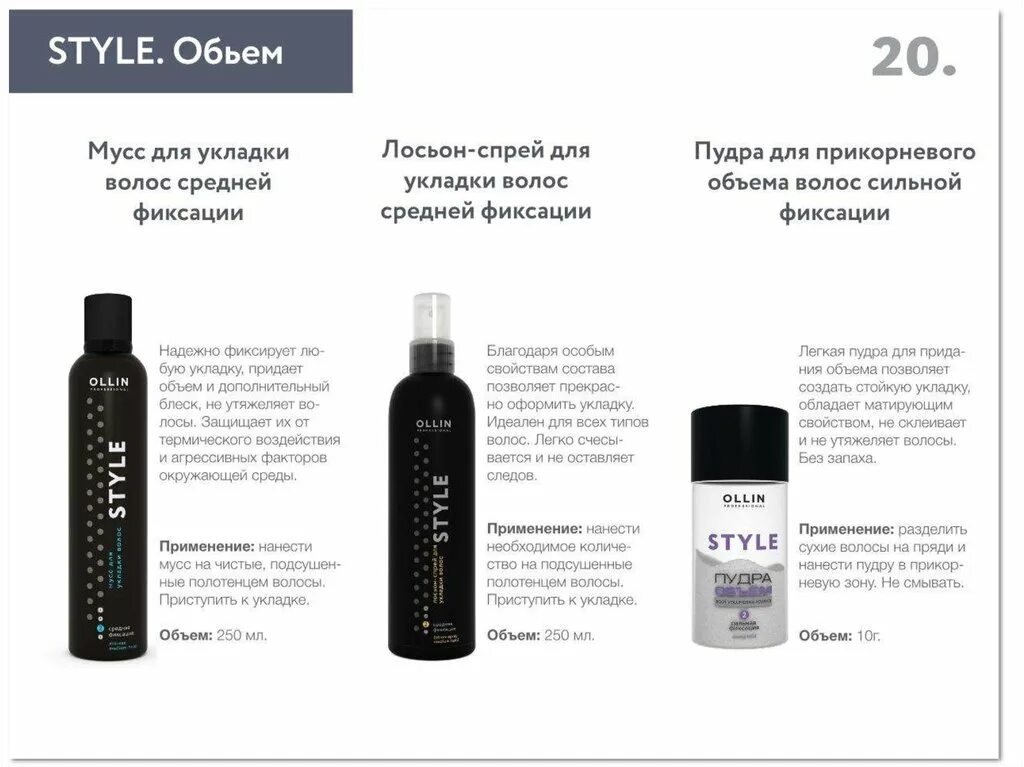 Ollin для укладки. Ollin для укладки