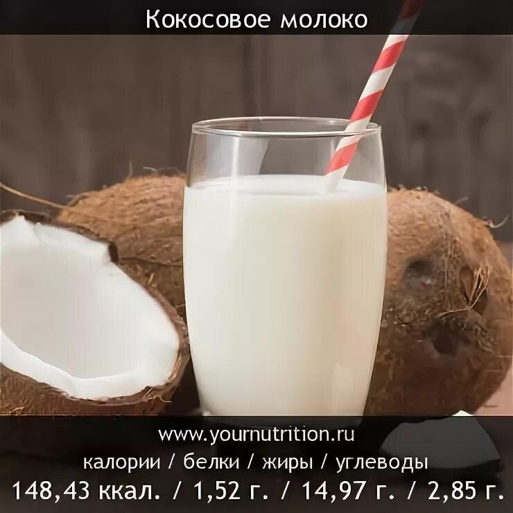 Кокосовое молоко ккал. Кокосовое молоко ккал