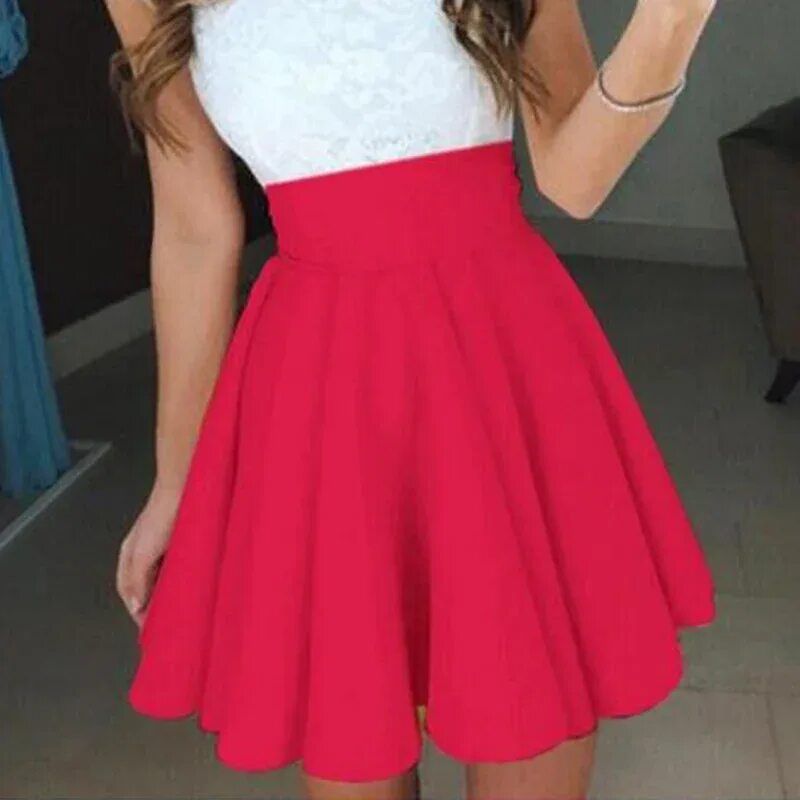 Юбка солнце клеш. Юбка в складку с высокой талией. Юбка до колен. Расклешенная юбка. Юбка полусолнце.