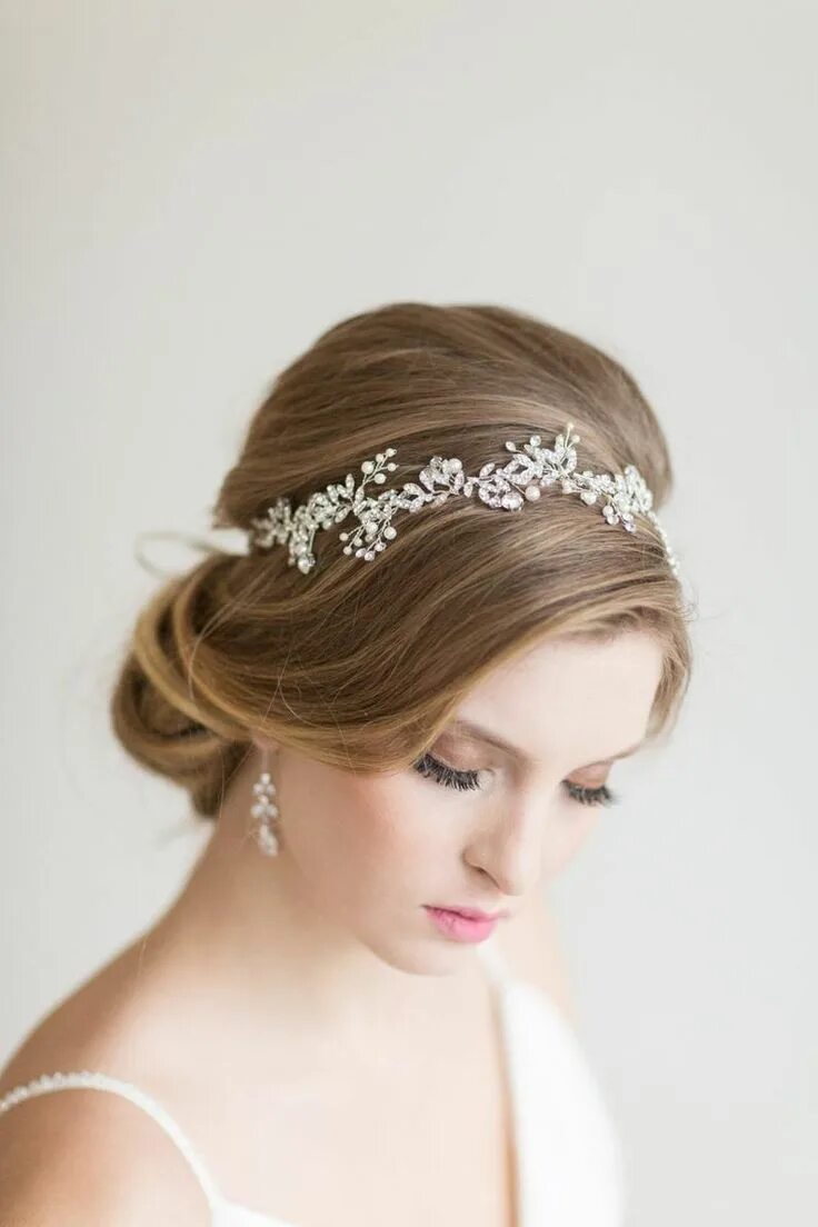 USABride Elizabeth Rhinestone Crown TI-3157-SV Silver Tiara Bridal headpiece vin