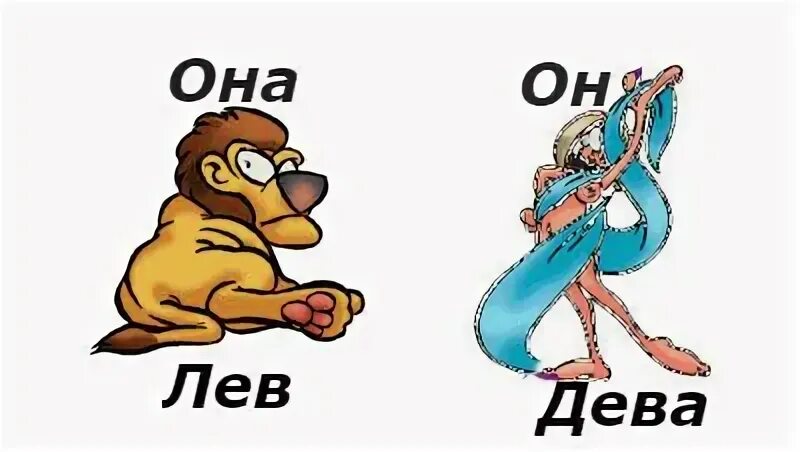 Знаки лев и дева