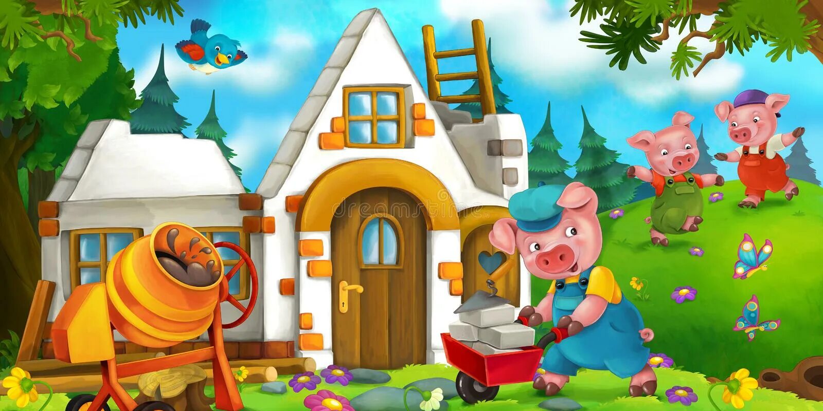 Три поросенка мультик. Поросята строят дом. Три поросенка наф наф. Дом трех поросят наф наф. Домик наф-нафа.