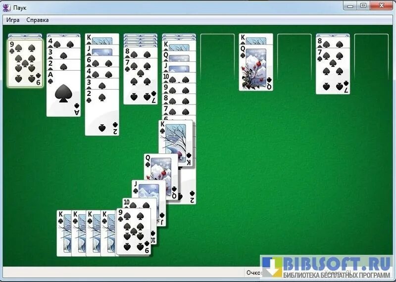 Игра Spider Solitaire. Классический пасьянс паук. Пасьянс паук виндовс 10. Пасьянс паук 4 масти.