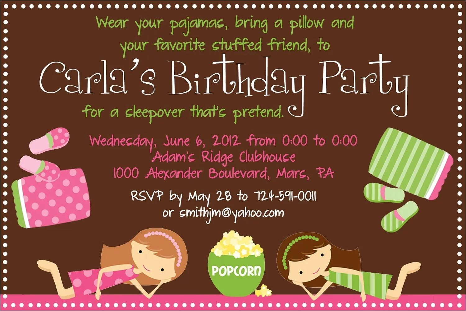 My friend invited me party