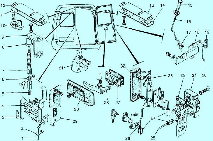 Замок задней двери 2705. ГАЗ 2705 замок боковой двери наружняя часть. Замок двери ГАЗ 2705. Механизм замка задней двери Газель 2705. Сдвижная дверь ГАЗ 2705 схема.