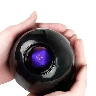 Шар ответов Magic ball на русском в подарочной коробке с подставкой.