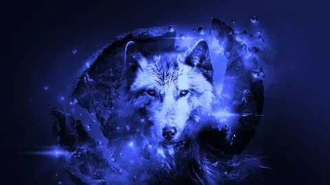 Картинки синего фона волк (202 фото) .