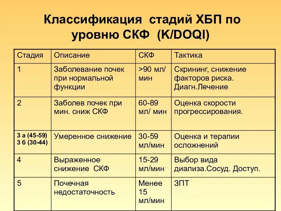 Хроническая почечная недостаточность по СКФ. Хроническая болезнь почек с3а. ХБП классификация по стадиям СКФ. Классификация ХБП по СКФ стадии. Третья группа первая степень