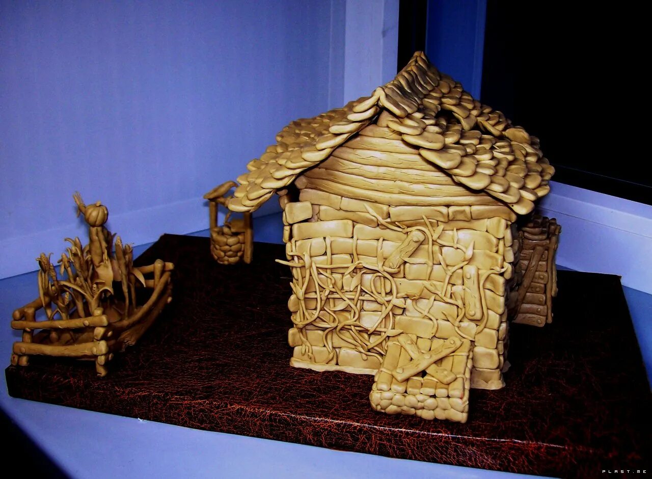 Макет поселения древних славян. Проект из спичек. Макет дома древних славян. Домик из пластилина. Деревня из спичек.