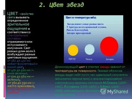 Какое явление вызывает изменение цвета звезды