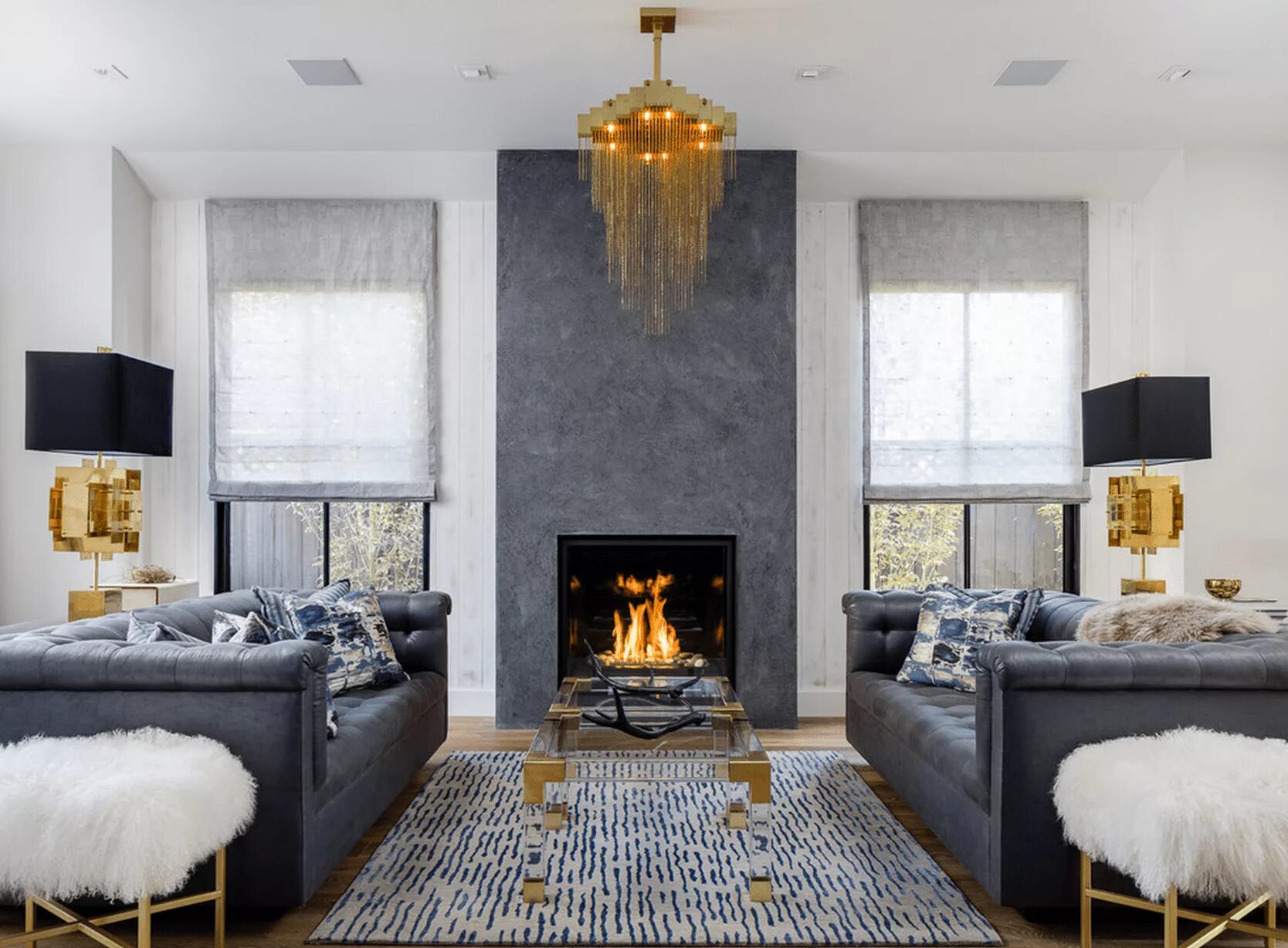 There is a an fireplace