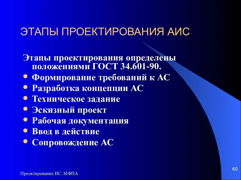 Аис задания. Принцип саморегулирования. Этапы проектирования АИС. Технология проектирования АИС. Стадии проектирования АИС.