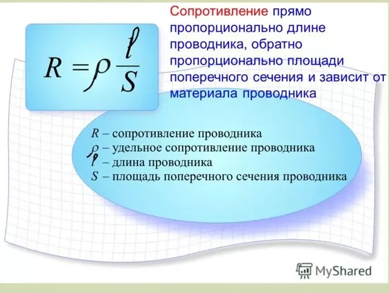 Сопротивление проводника через длину и площадь. Зависимость сопротивления проводника от площади поперечного сечения. Зависимость сопротивления от длины проводника. Зависимость сопротивления от площади поперечного сечения. Формула зависимости сопротивления проводника от длины и сечения.