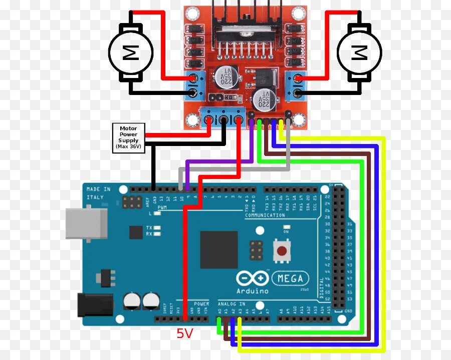 Как подключить драйвер к ардуино. L298n arduino. ардуино драйвер l298n. драйвер шагового двигателя ардуино.
