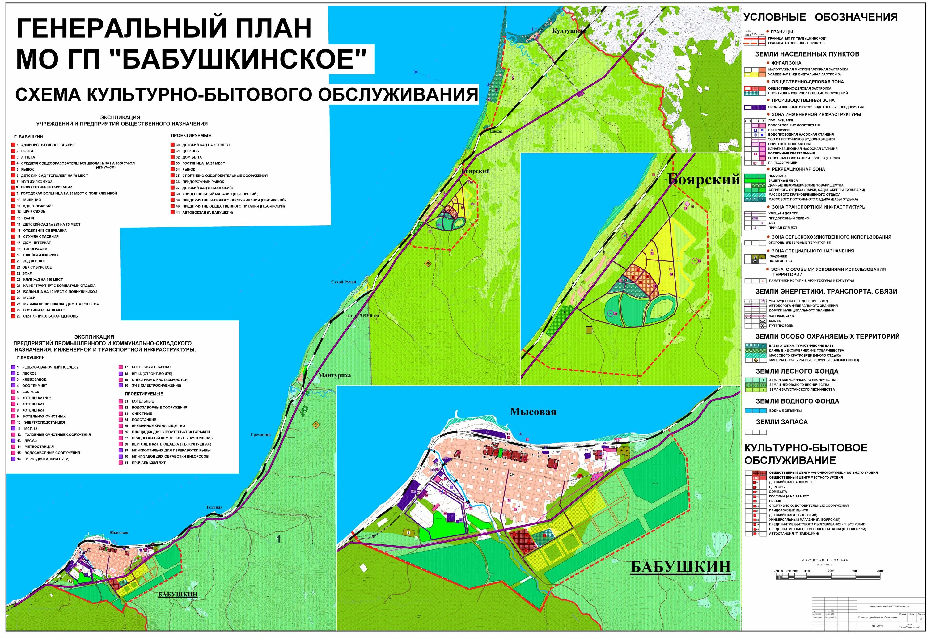 План Бабушкинского района. Генеральный план Бабушкинская. Схема культурно бытового обслуживания. Сельские поселения Кабанского района.