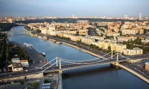 Москва река крымский мост
