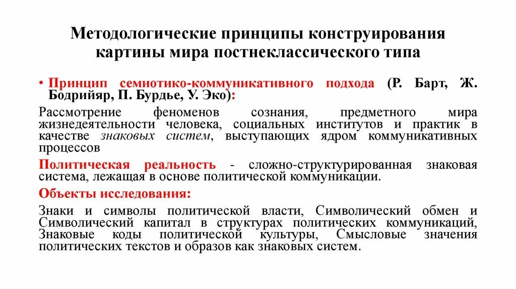 Принципы сознания. Методологические принципы. Принципы методологии. Принципы коммуникативного подхода. Принципы конструирования.