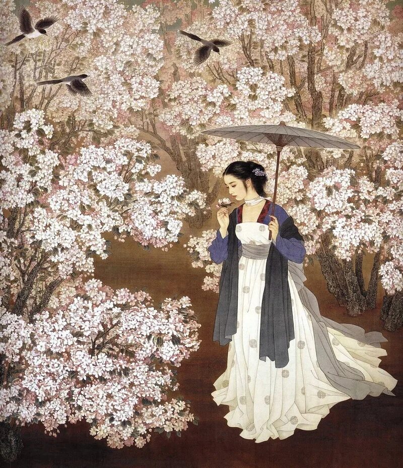 Подобно цветущим. Художники Wang Meifang, Zhao Guojing. Wang Meifang Zhao Guojing. Wang Meifang художник. Китайский художник Zhao Guojing.