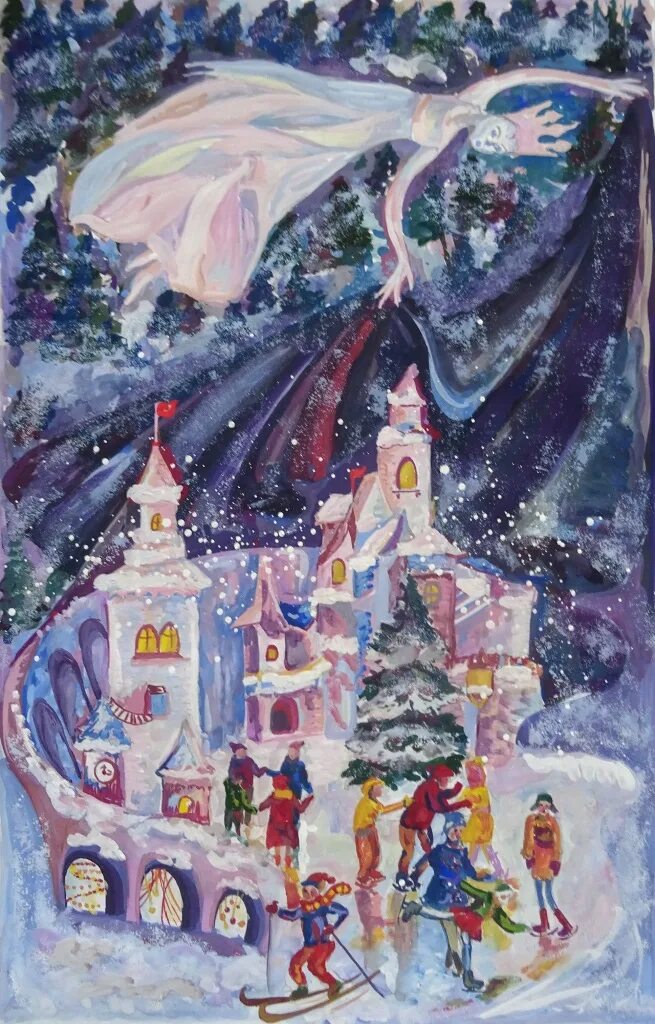 Выставка рисунков новогодние фантазии. Зимняя фантазия. Рождественские фантазии 2023. Рождество рисунок. Зимняя фантазия рисунок.