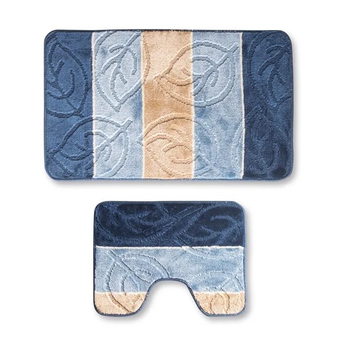 Коврики в ванную комнату и туалет. Красивые коврики в ванную. Комплект ковриков для ванной комнаты 50х80, 50х50 см, па 100%, в ассорт те. Персик арт. Комплект для ванны iddis.