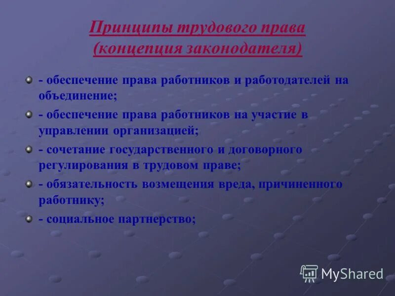 Какие принципы регулируют трудовые отношения