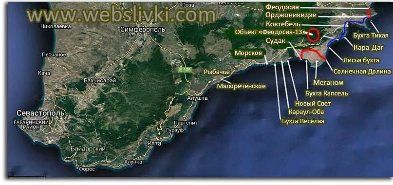 Орджоникидзе Крым на карте Крыма. Лисья бухта Крым на карте. Орджоникидзе Крым на карте. Мыс Меганом на карте.