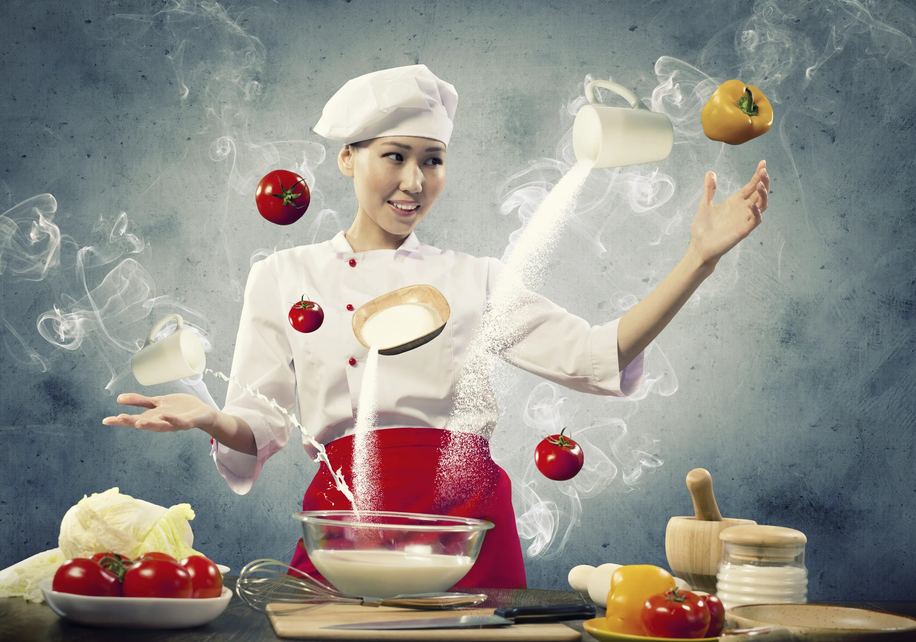 The chef cook
