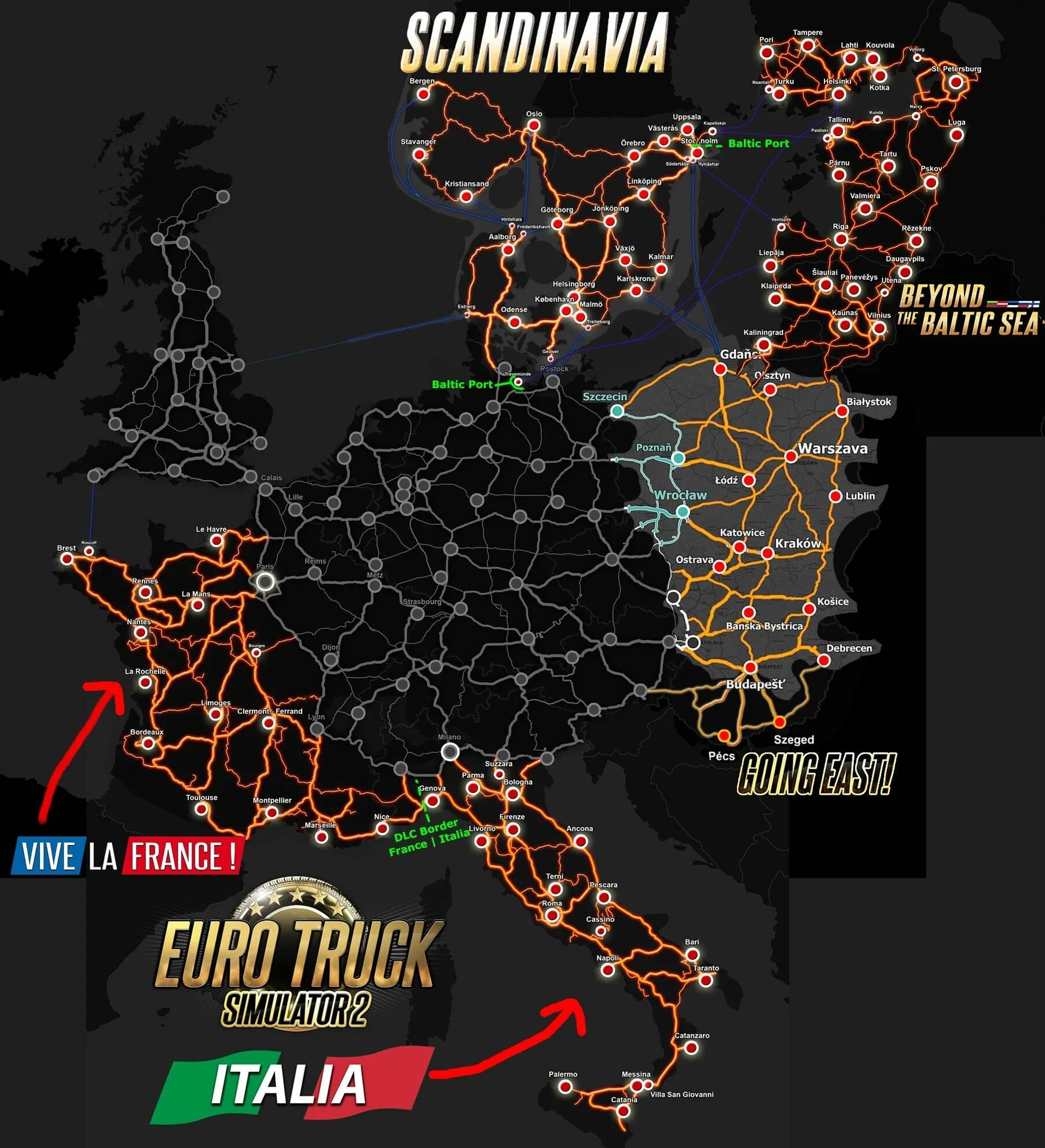 Ets 2 dlc maps. Euro truck simulator 2 карта. euro truck simulator 2 dlc map. карта евро трек 2. карта ets 2 со всеми dlc.