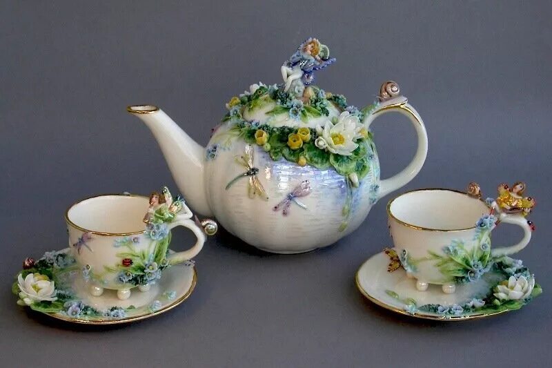 чайник и чайная пара. + чайник заварочный, 1000мл. Royal albert фарфор. чайник и чайная пара. красивая посуда.
