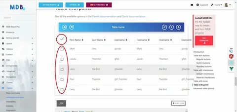 Select checkbox