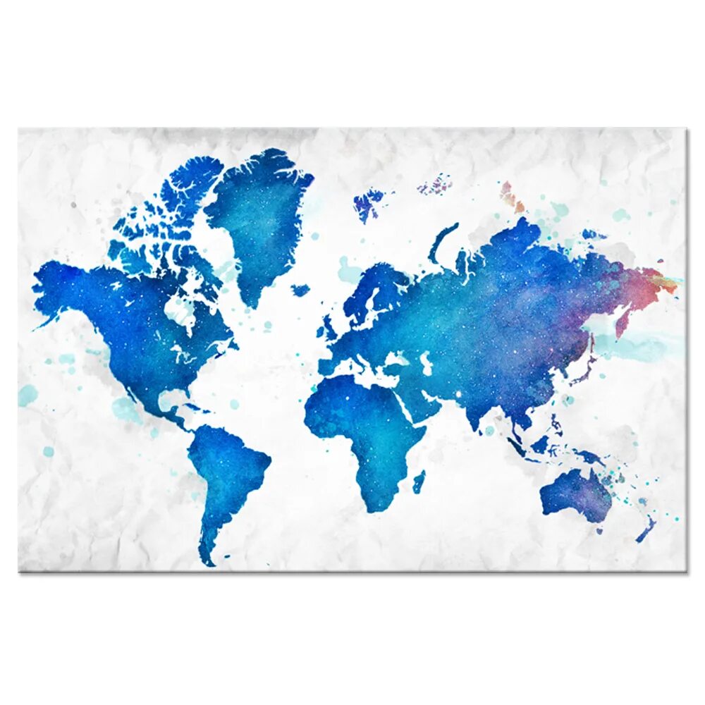 Карта мир синяя. Синяя карта купить