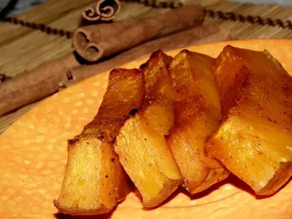 Тыква в духовке с корицей и сахаром