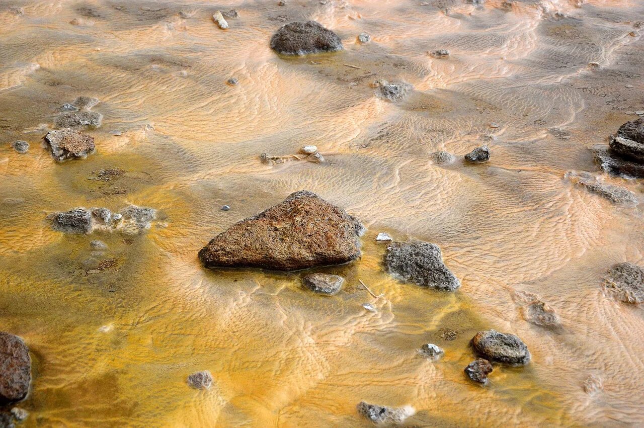 Water ground. Nature ground. groundwater movement photography.