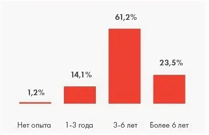 Время на рынке представлены в